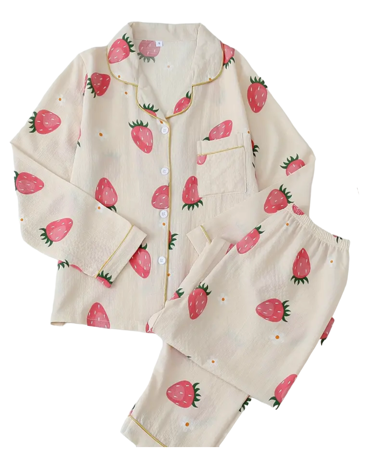 Long strawberry pjs