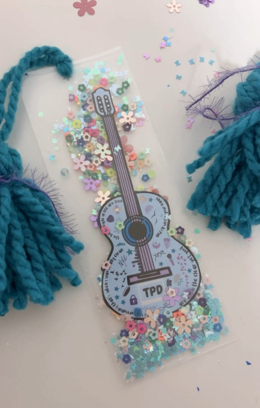 Music Glitter Shaker Bookmark