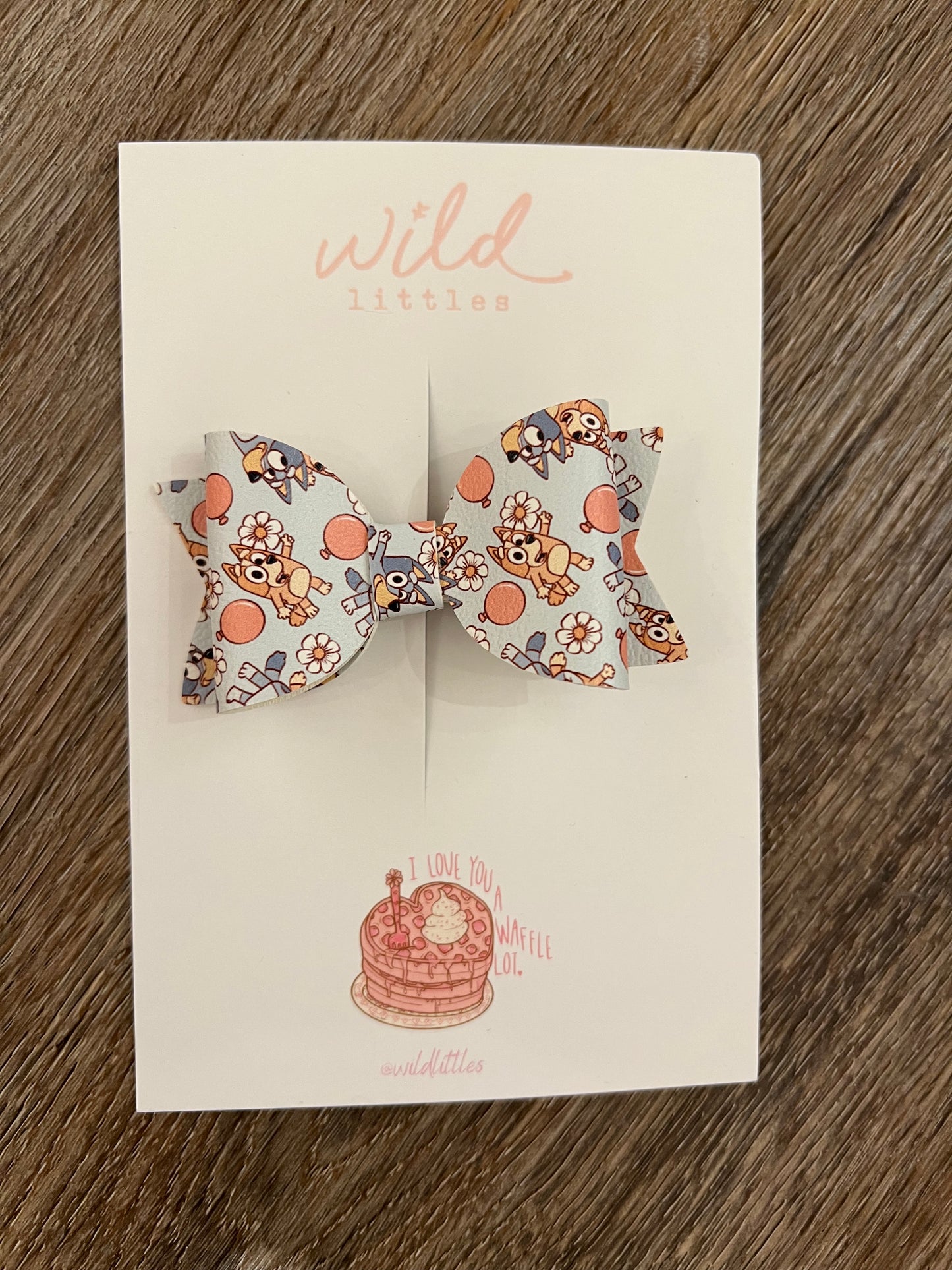 Wild Littles Hair Bow Faux Leather