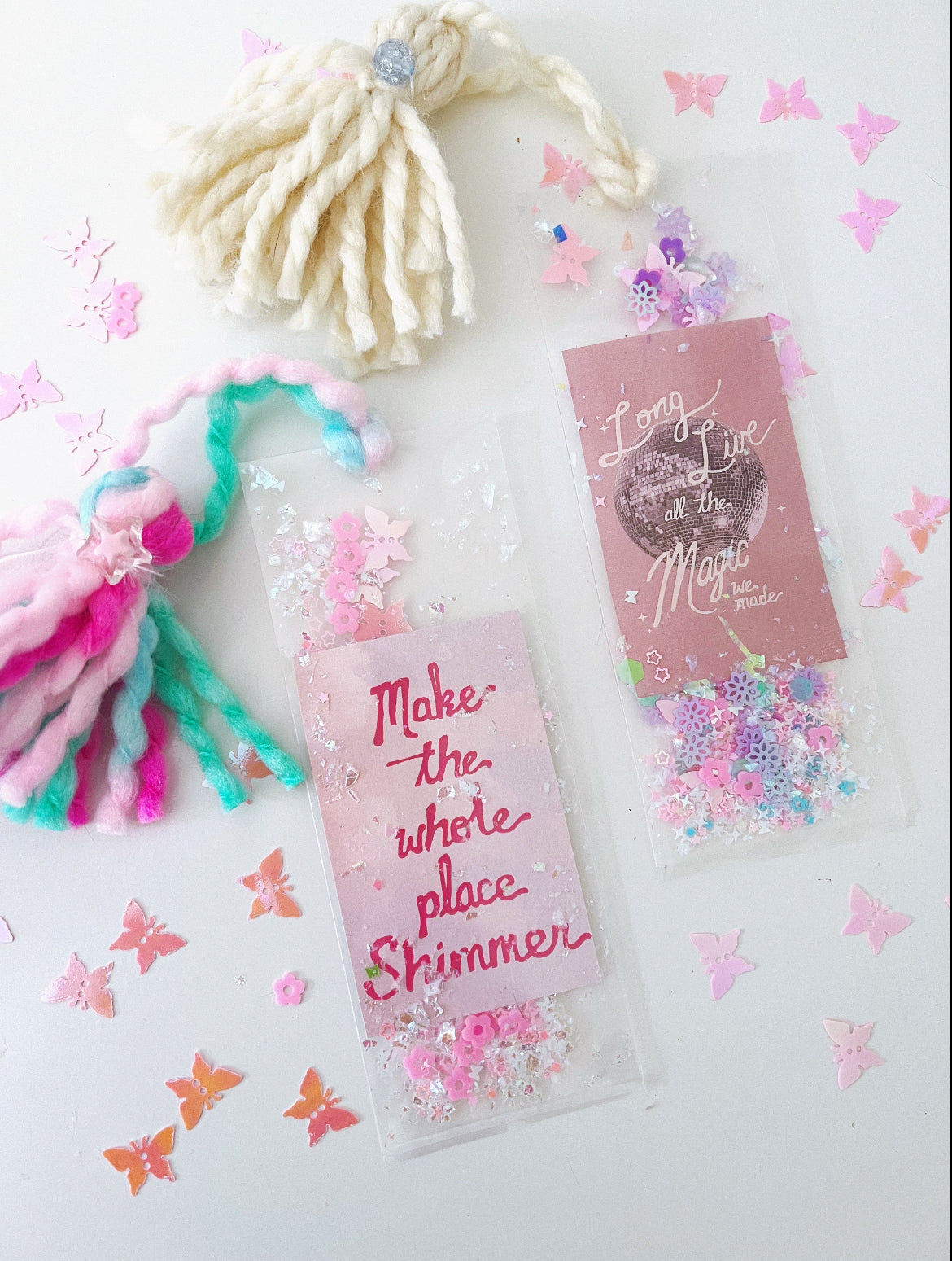 Long Live Magic Glitter Shaker Bookmark