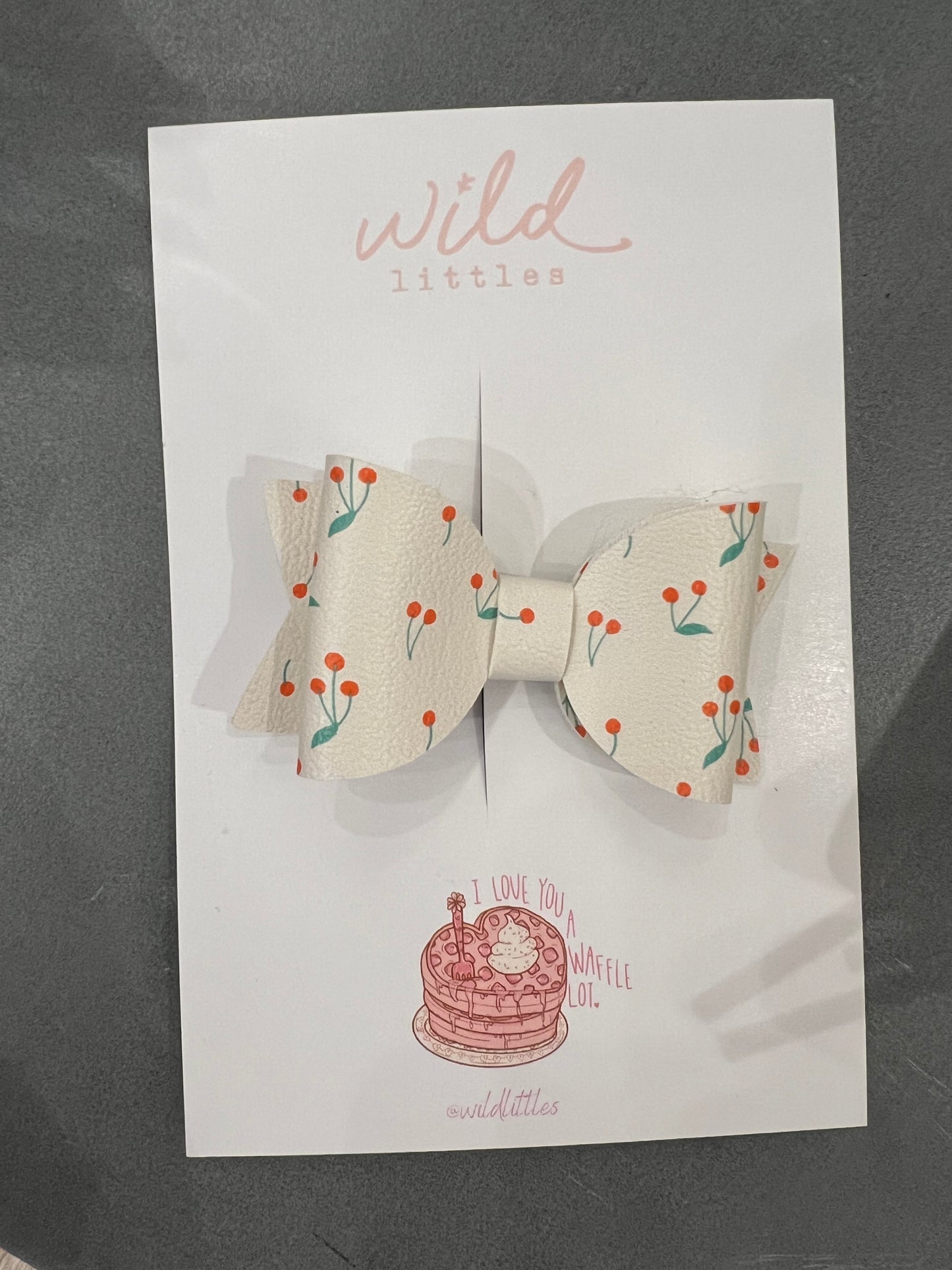 Wild Littles Hair Bow Faux Leather