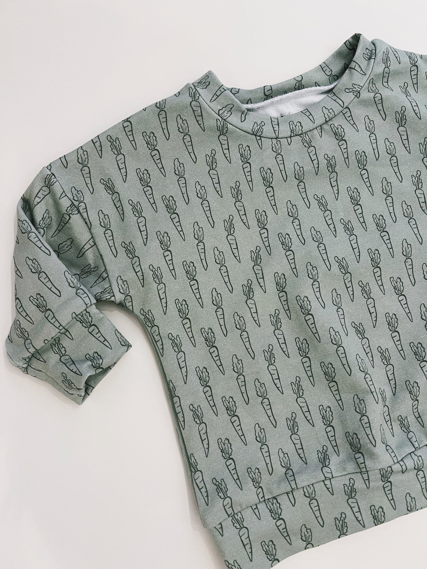 Wild Littles  - Green Carrots Easter Crew Neck